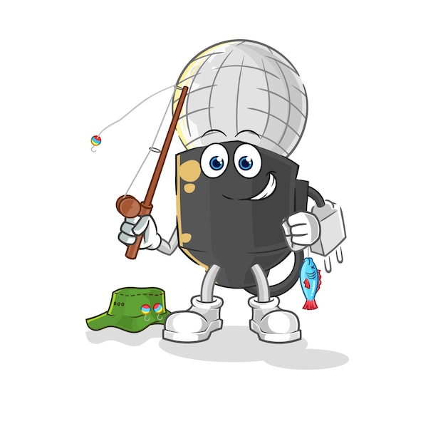 Mic fisherman illustration character vector