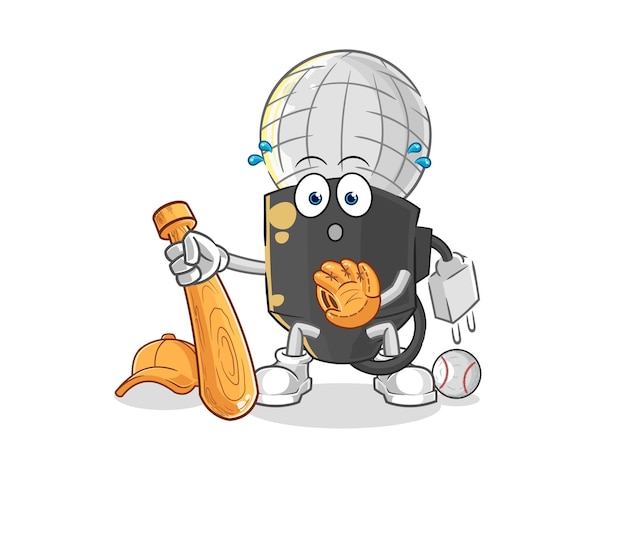 Mic honkbal Catcher cartoon cartoon mascotte vector