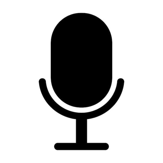 Modello di progettazione vettoriale del logo dell'icona del microfono