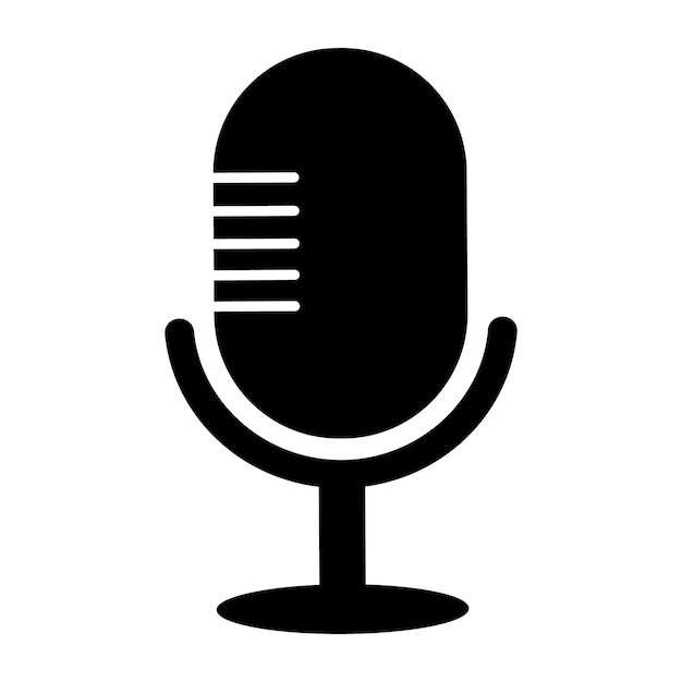 Mic icon logo vector design template