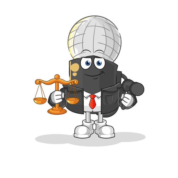 Mic lawyer cartoon cartoon mascot vector