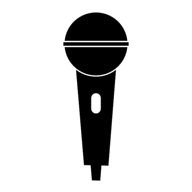 Mic pictogram logo vector ontwerpsjabloon