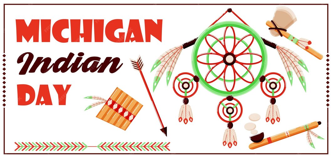 Premium Vector Michigan indian day indian tribal equipment suitable