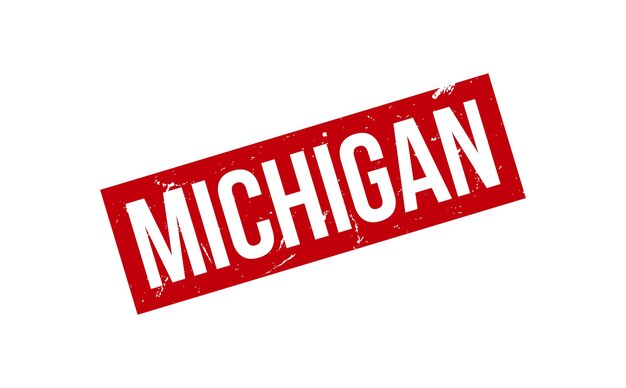 Michigan rubber stamp seal vector