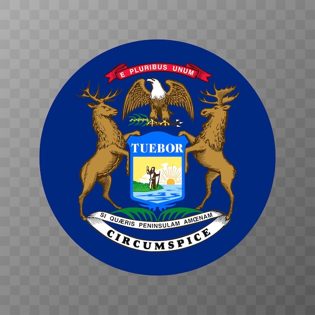 Vector michigan state flag vector illustration