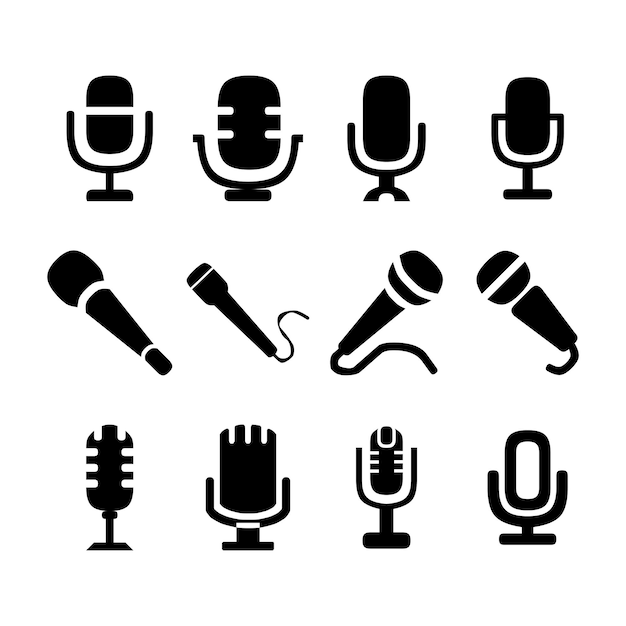 michrophone vector icon michrophone sign on white background