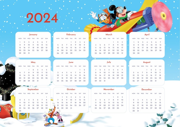 Mickey Mouse 2024 Calendar