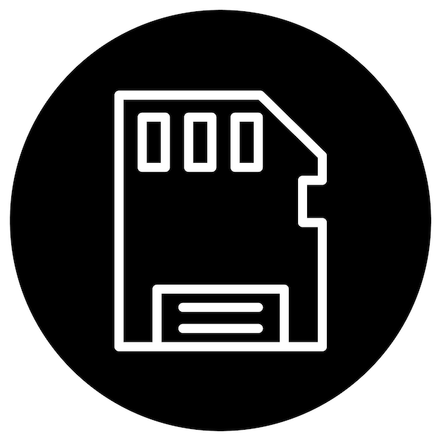 マイクロSD ベクトルアイコンデザインイラスト