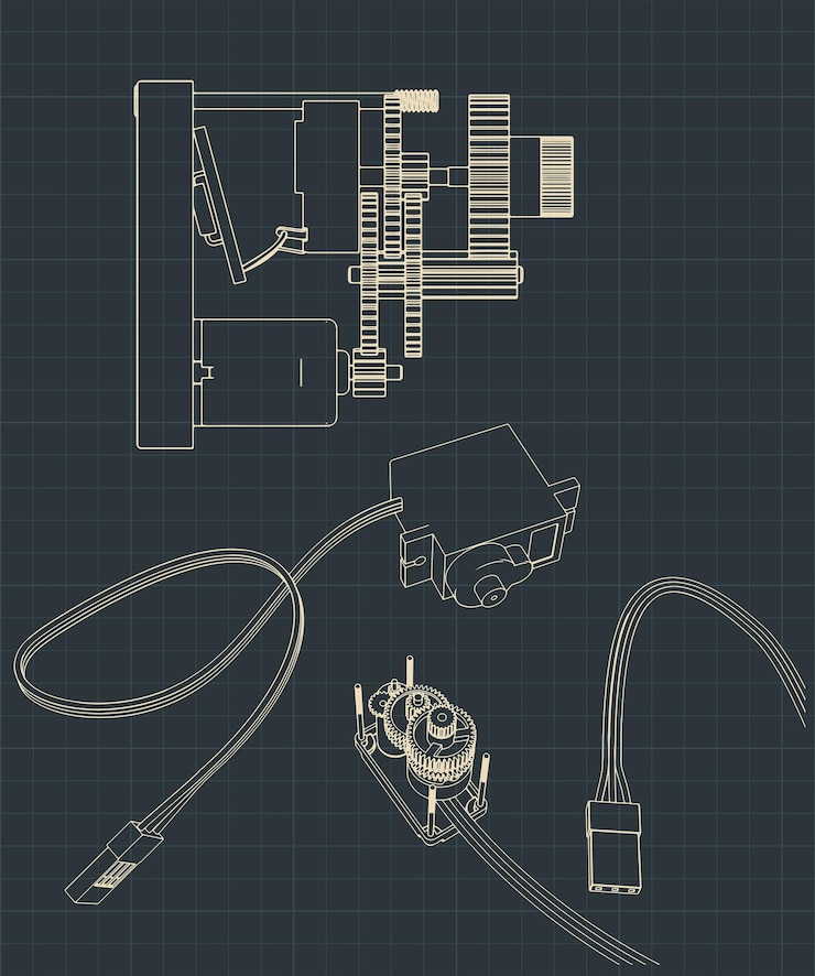 Vector micro servos blueprints