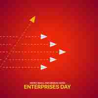 Vector micro small and mediumsized enterprises day creative ads design june 27 vector illustration 3d