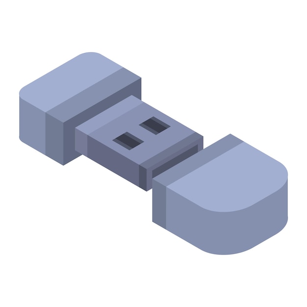 Micro usb flash-pictogram Isometrisch van micro usb flash vector pictogram voor webdesign geïsoleerd op een witte achtergrond