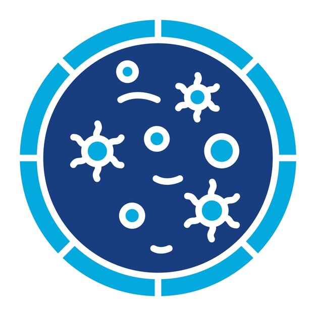 Microbiology Duotone Illustration