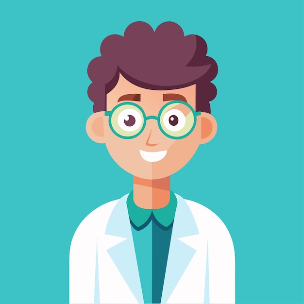 Microbioloog Vector Character Illustratie in platte stijl