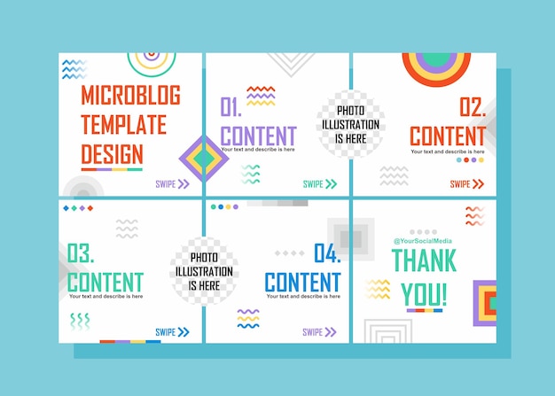 Microblog template design