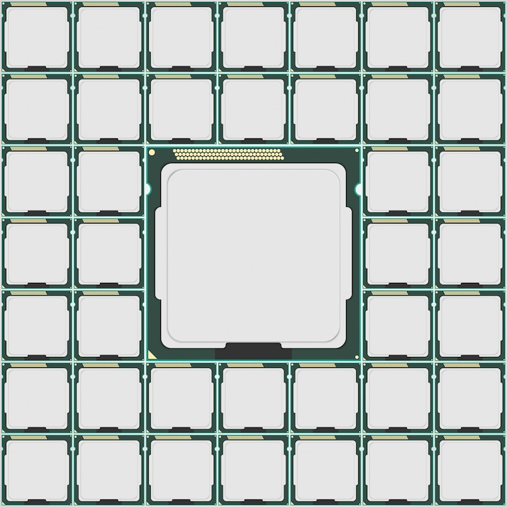 Vector microchip of the electronics.