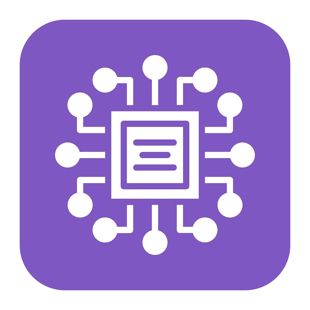 Microchip icon vector image Can be used for Science Fiction