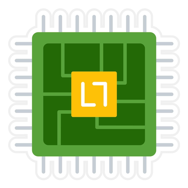 Vector microchip icon vector image can be used for smart city