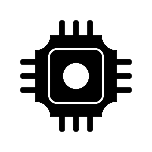 Microchip icon vector