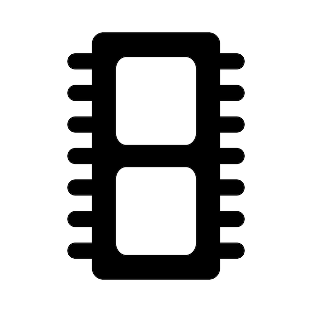 Microchip icon vector