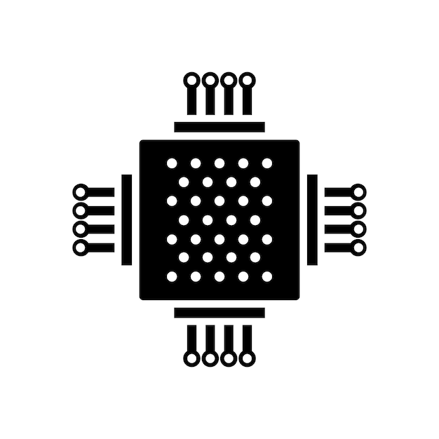 Vector microchip icon