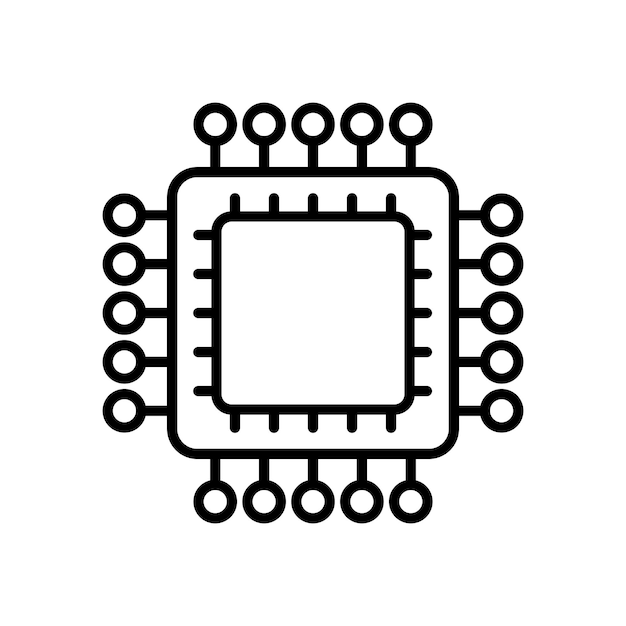 Vector microchip icon