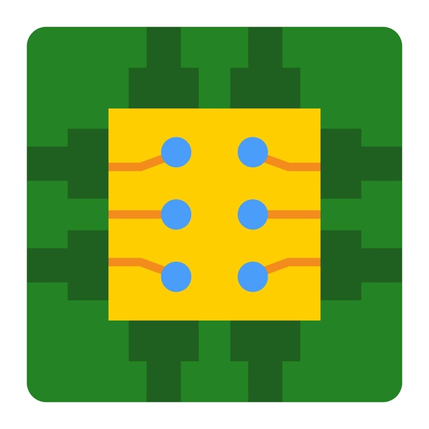 Vector microchip icon