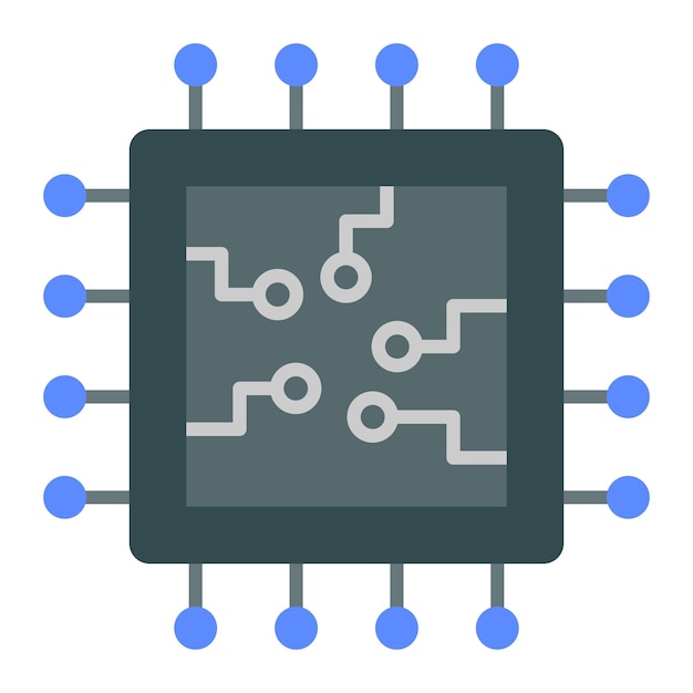 Vettore iconica del microchip