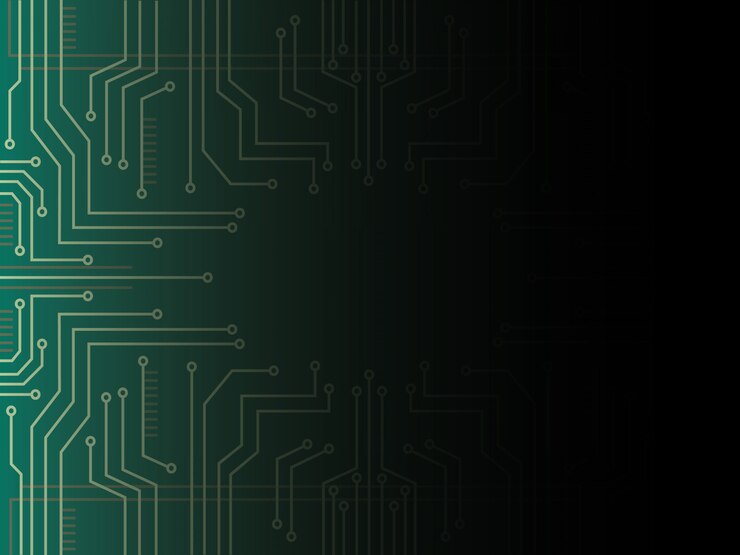 Vector microchip line technology and space background