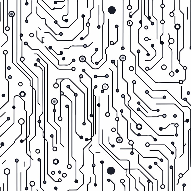 Vector microchip pattern background vector illustration