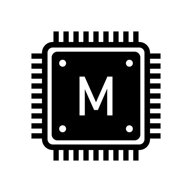 Vector microchip-pictogram