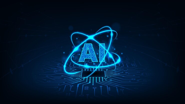 Vector microchip processor artificial intelligence futuristic digital technology concept