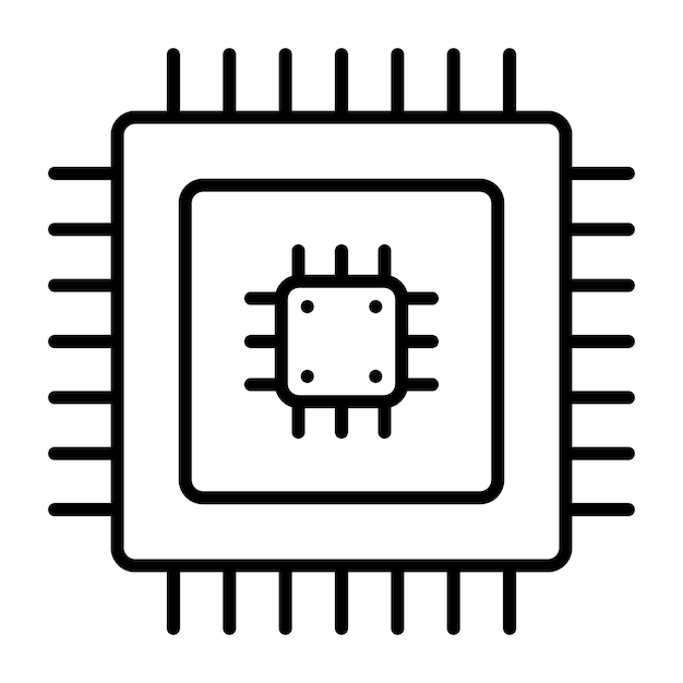 Microchip Vector Illustration Style