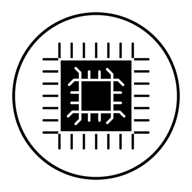 マイクロチップのベクトルイラスト
