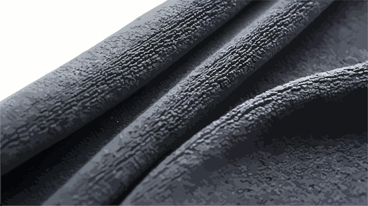 Vector microfiber gray color fabric towel texture surface