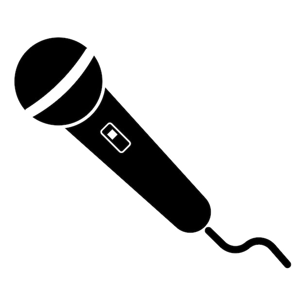 Microfoon icoon vector illustratie ontwerp sjabloon