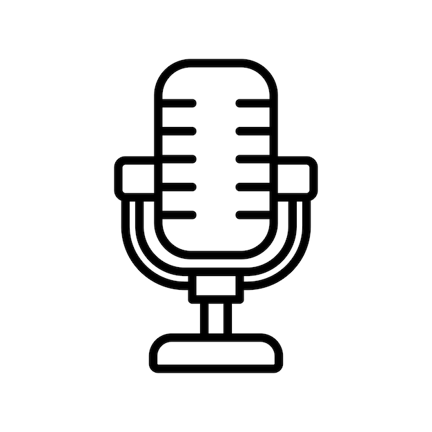Microfoon icoon vector ontwerp sjabloon eenvoudig en schoon