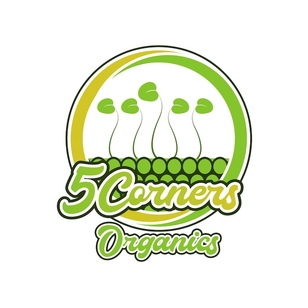 microgreen logo vector design template