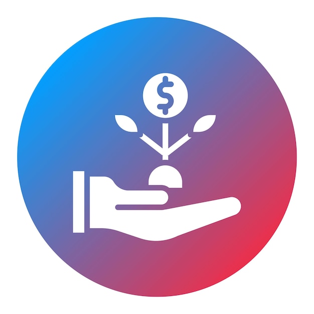 Immagine vettoriale dell'icona del microcredito può essere utilizzata per il credito e il prestito