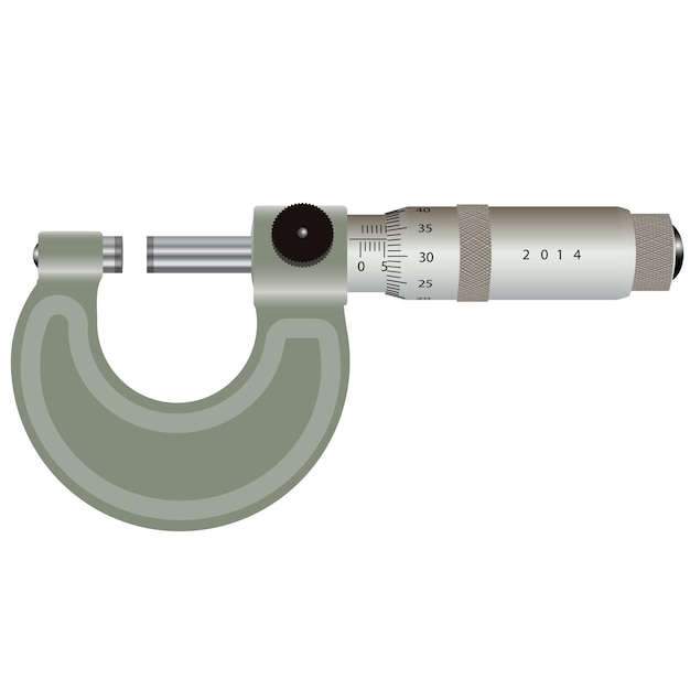 Micrometer isolated on a white background Vector illustration