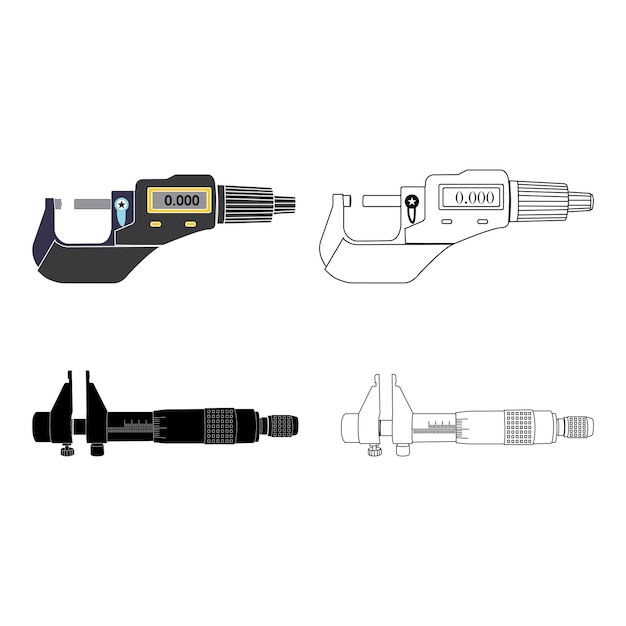 Micrometer measuring icon