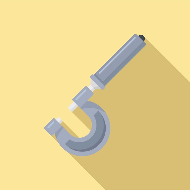 Micrometer meting pictogram platte vector Design remklauw Technisch instrument