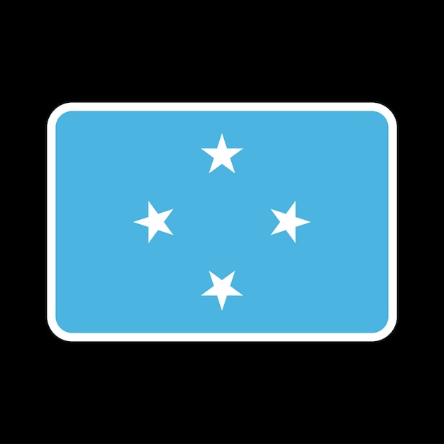 Micronesia flag official colors and proportion Vector illustration