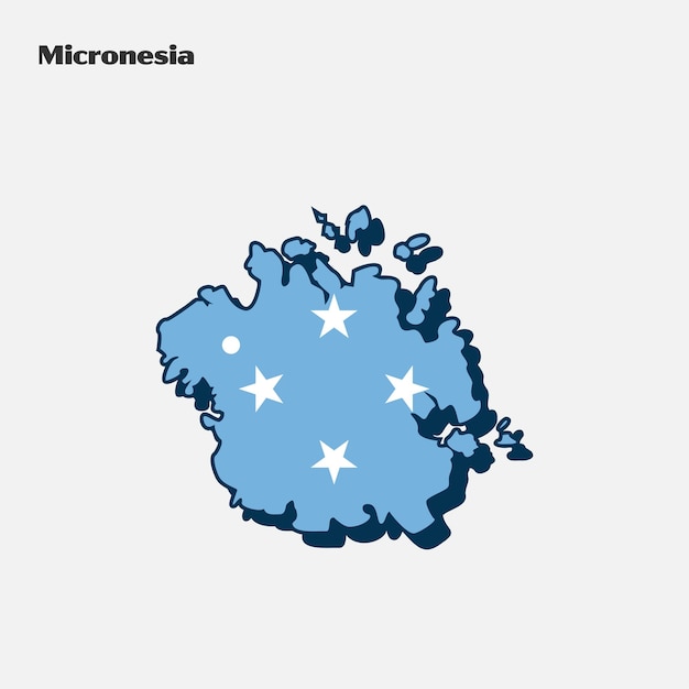 Micronesia Nation Flag Map Infographic