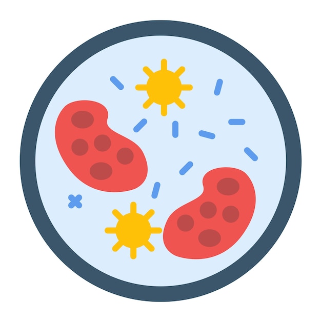 Microorganisms flat illustration