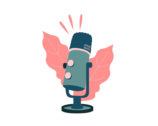 microphone audio device technology icon Isolated and flat illustration Vector graphic