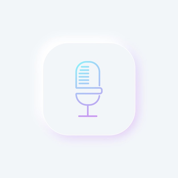 Microphone button in neumorphism style