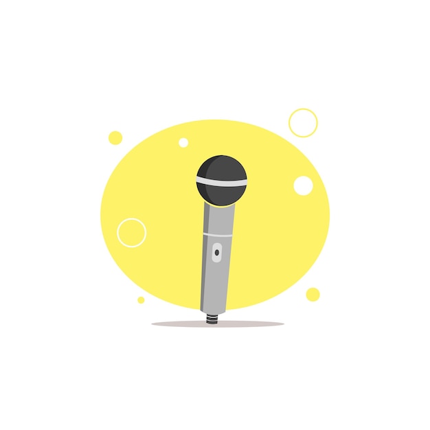 Microphone colorful flat vector icon