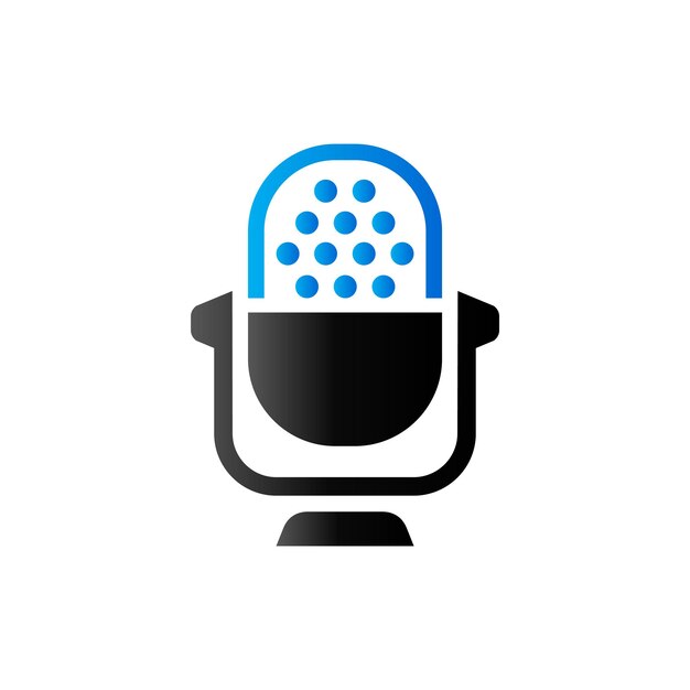 Vector microphone icon in duo tone color