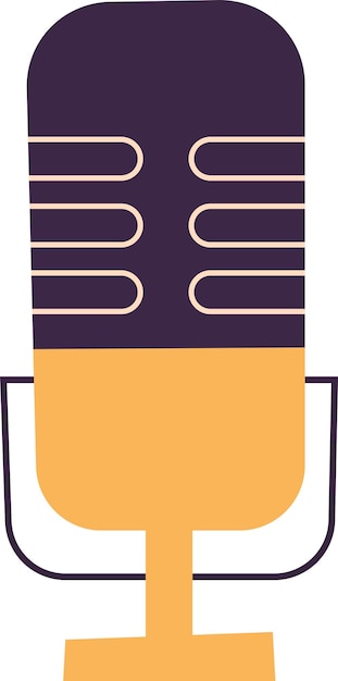 Microphone icon in flat style