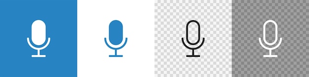 Microphone icon set Vector button for aps and web